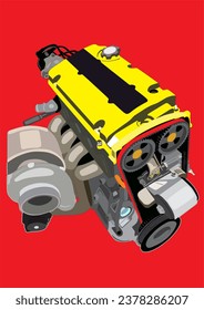 Turbocompresor con motor DOHC serie H22A de alto rendimiento