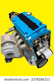 H Series H22A DOHC Engine Turbocharger High Performance
