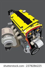 H Series H22A DOHC Engine Turbocharger High Performance