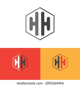 H Shaped Alphabetic Logo Design