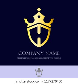 H Shield Crown Golden Logo