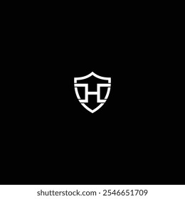 h shield logo design, shield logo