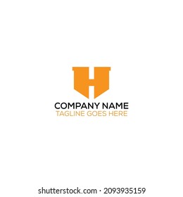 H Shield Logo Design Vector