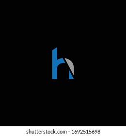 Logotipo de letra única H y diseños de iconos