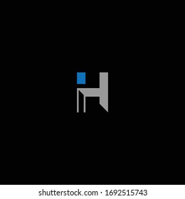 Logotipo de letra única H y diseños de iconos