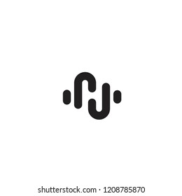 H Sound Logo Icon Designs Vector