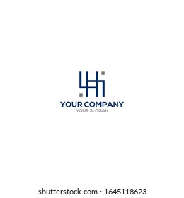 H Square Logo Design Vector