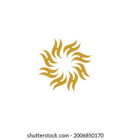 H Sun Logo letter h circular sun 
