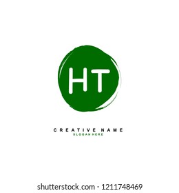 H T HT Initial abstract logo concept vector