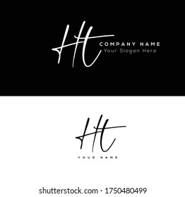 H T HT Initial letter handwriting and signature logo.	

