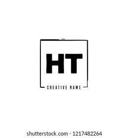 H T HT Initial logo template vector