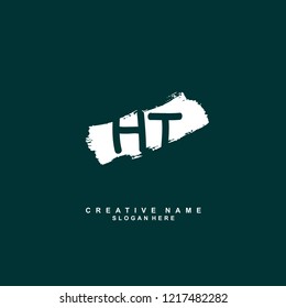 H T HT Initial logo template vector