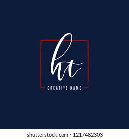 H T HT Initial logo template vector