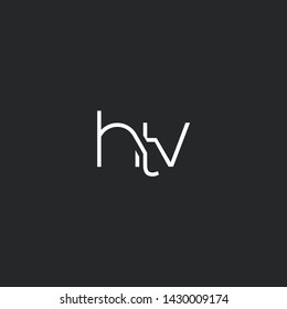H T V letters Joint logo icon vector for business card and corporate identity.