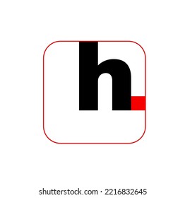 Icono de vector tipográfico H. Icono de nombre de la compañía H.