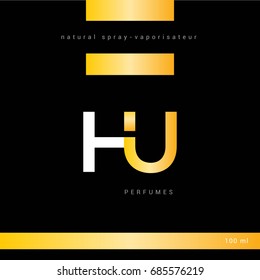 H U joint letter design with packaging template