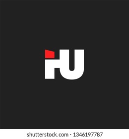 H & U letters Joint logo icon vector template for corporate logo and business card.