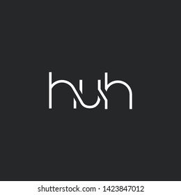 H U H letters Joint logo icon vector for business card and corporate identity.