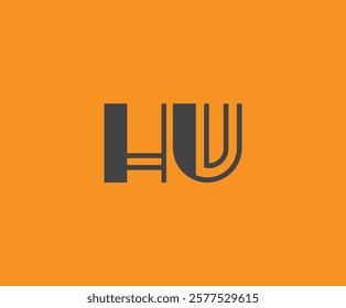 H and U logo design. HU abstract Letters Logo Monogram. This logo design is the process of creating a visual symbol that represents a brand, company, or individual.