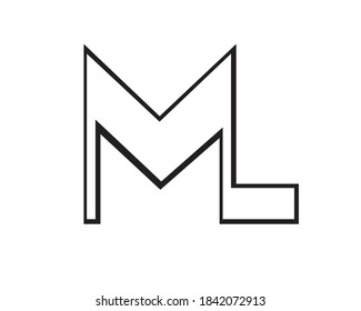 h & u and m & l logo designs