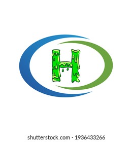 H Unique abstract geometric vector logo design