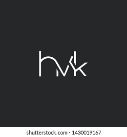 H V K letters Joint logo icon vector for business card and corporate identity.