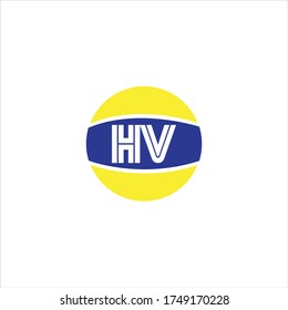Logo-Monodesign des H-V-Briefes