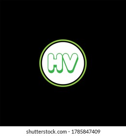 Diseño monográfico del logotipo de la letra H V