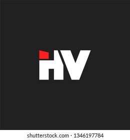 H & V letters Joint logo icon vector template for corporate logo and business card.