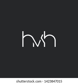 H V H letters Joint logo icon vector for business card and corporate identity.