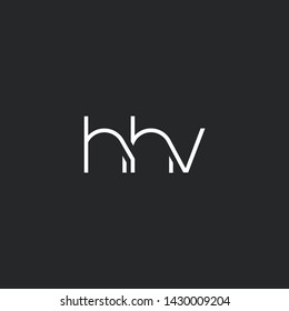 H H V letters Joint logo icon vector for business card and corporate identity.