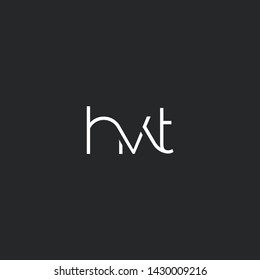 H V T letters Joint logo icon vector for business card and corporate identity.