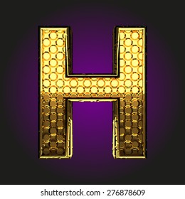 h vector golden letter
