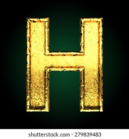 h vector golden letter