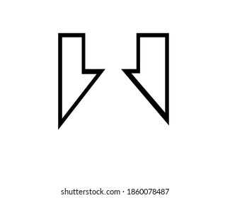 h and w creative logo designs and logo letters