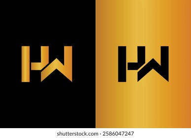 H, W, HE OR WH business logo design vector especially for jewellery, cosmetics artificial products.