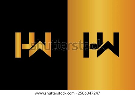 H, W, HE OR WH business logo design vector especially for jewellery, cosmetics artificial products.