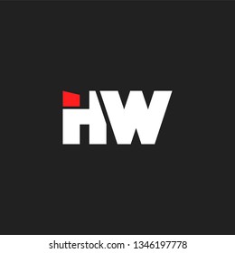H & W letters Joint logo icon vector template for corporate logo and business card.