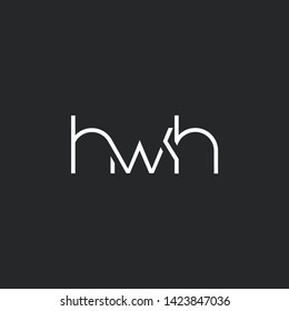 H W H letters Joint logo icon vector for business card and corporate identity.