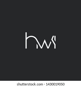 H W I letters Joint logo icon vector for business card and corporate identity.