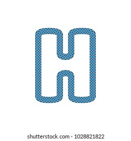 H Webbing Tape Letter Logo Icon Design