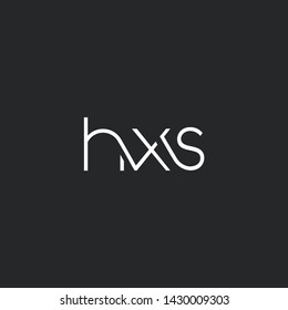 H X S letters Joint logo icon vector for business card and corporate identity.