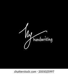 h y hy initial letter handwriting and signature logo