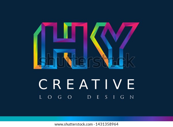 H Y Logo Hy Letter Design Stock Vector (Royalty Free) 1431358964 ...