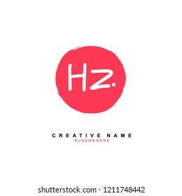 H Z HZ Initial abstract logo concept vector