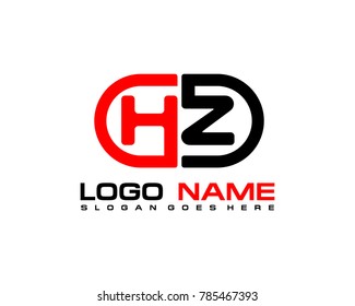 H Z initial logo template vexctor
