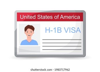 H1b Visa USA background, temporary work visa for foreign skilled workers in specialty occupation.