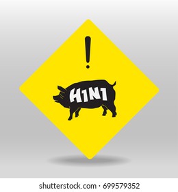 h1n1 sign logo vector