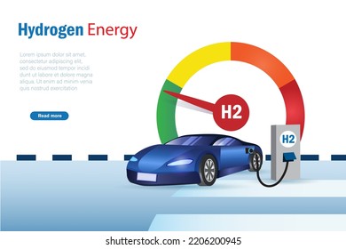 H2 Car On Hydrogen Gas Stations Stock Vector (Royalty Free) 2206200945 ...