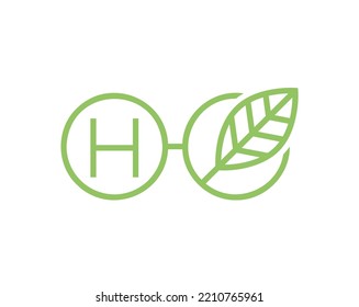 H2 symbol. Green hydrogen production. Renewable energy source. Ecological energy. Zero emissions. Ecology, global warming, chemistry sign, icon. Editable vector illustration. Scientific pictogram